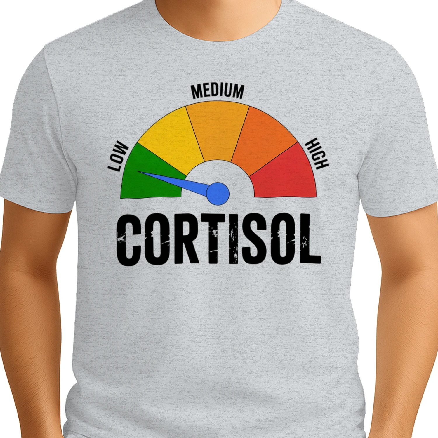 Funny Low Cortisol Meme Meter Vintage Graphic Design