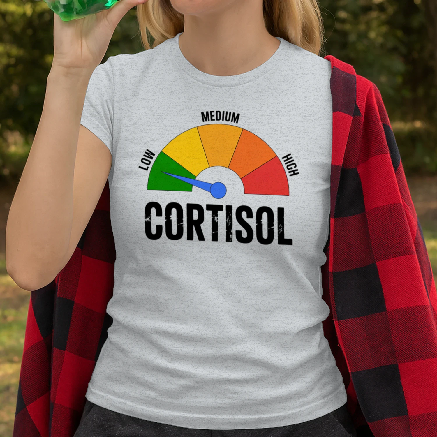 Funny Low Cortisol Meme Meter Vintage Graphic Design