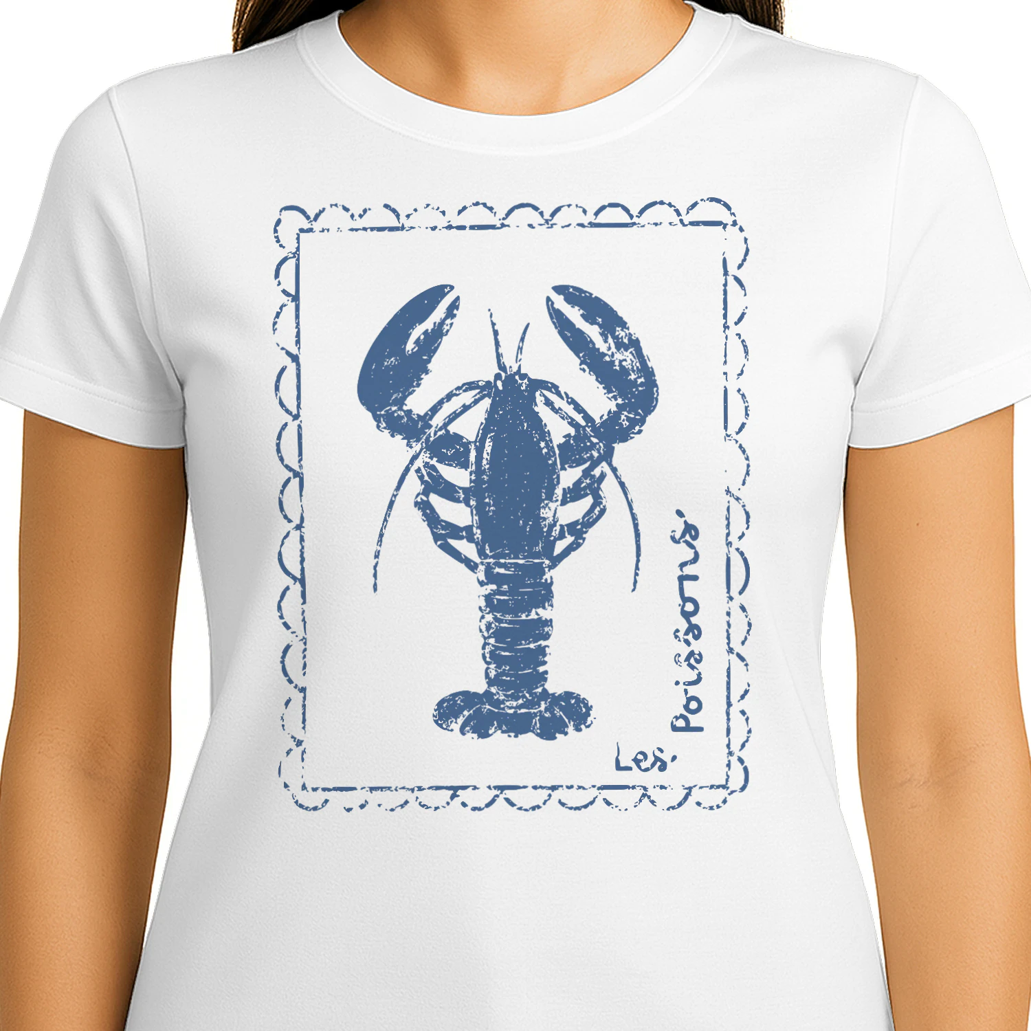 Vintage Nautical Lobster Coastal Graphic Tee for Women Beach Vacation Shirt