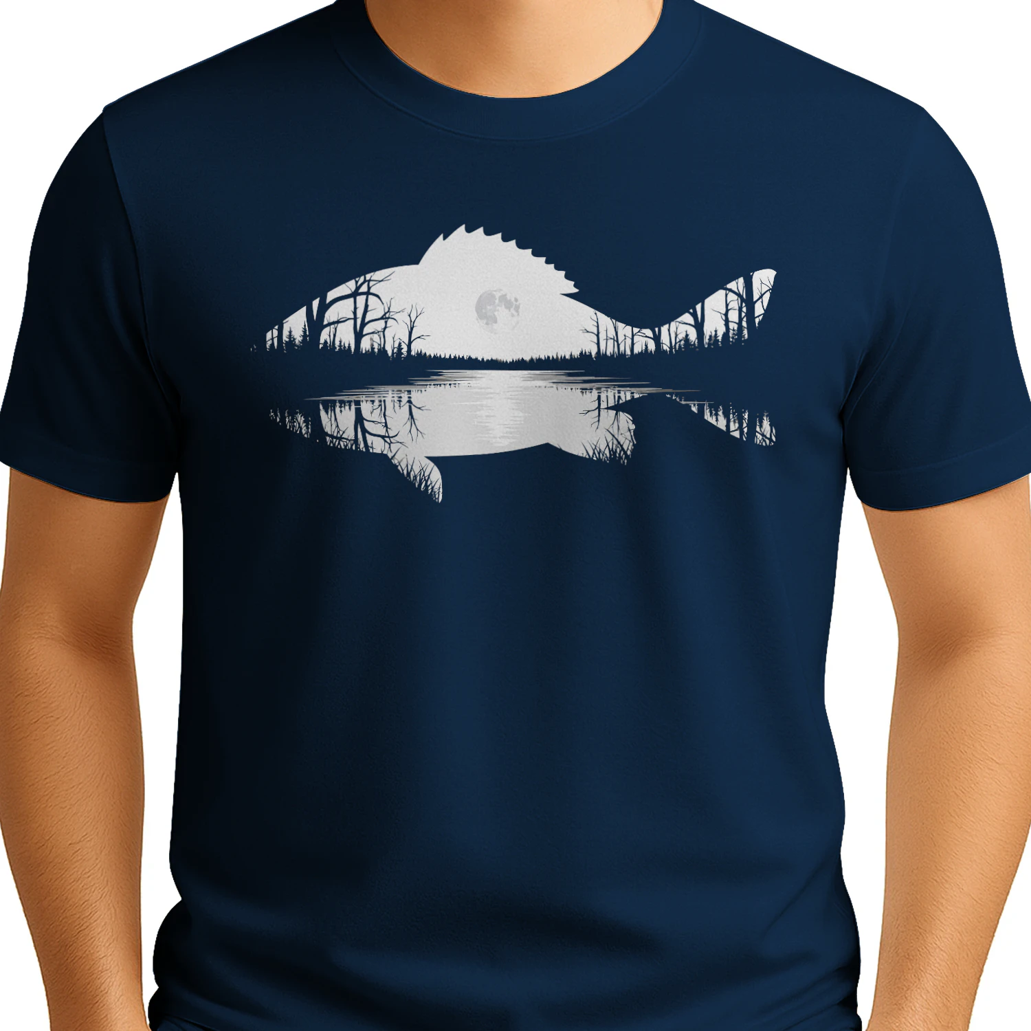 Trout Wilderness Reflection – Mountain Lake Fishing Adventure Graphic Tee