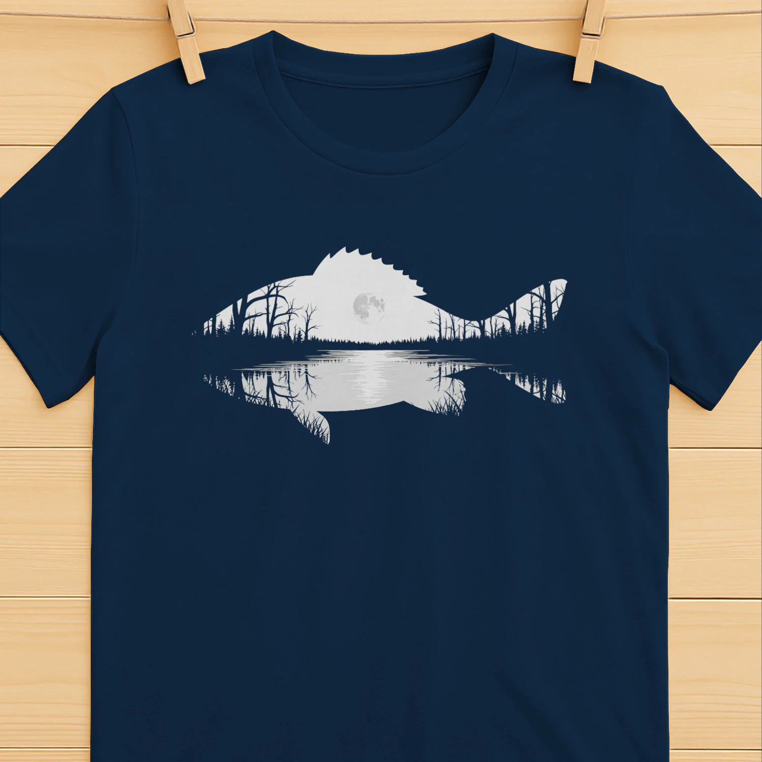 Trout Wilderness Reflection – Mountain Lake Fishing Adventure Graphic Tee