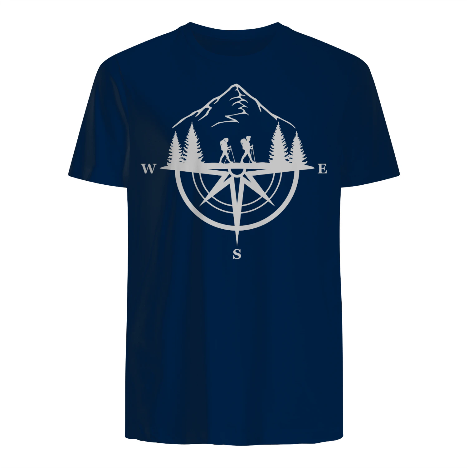 Find Your Path – Mountain Hiking Compass Adventure Graphic Tee
