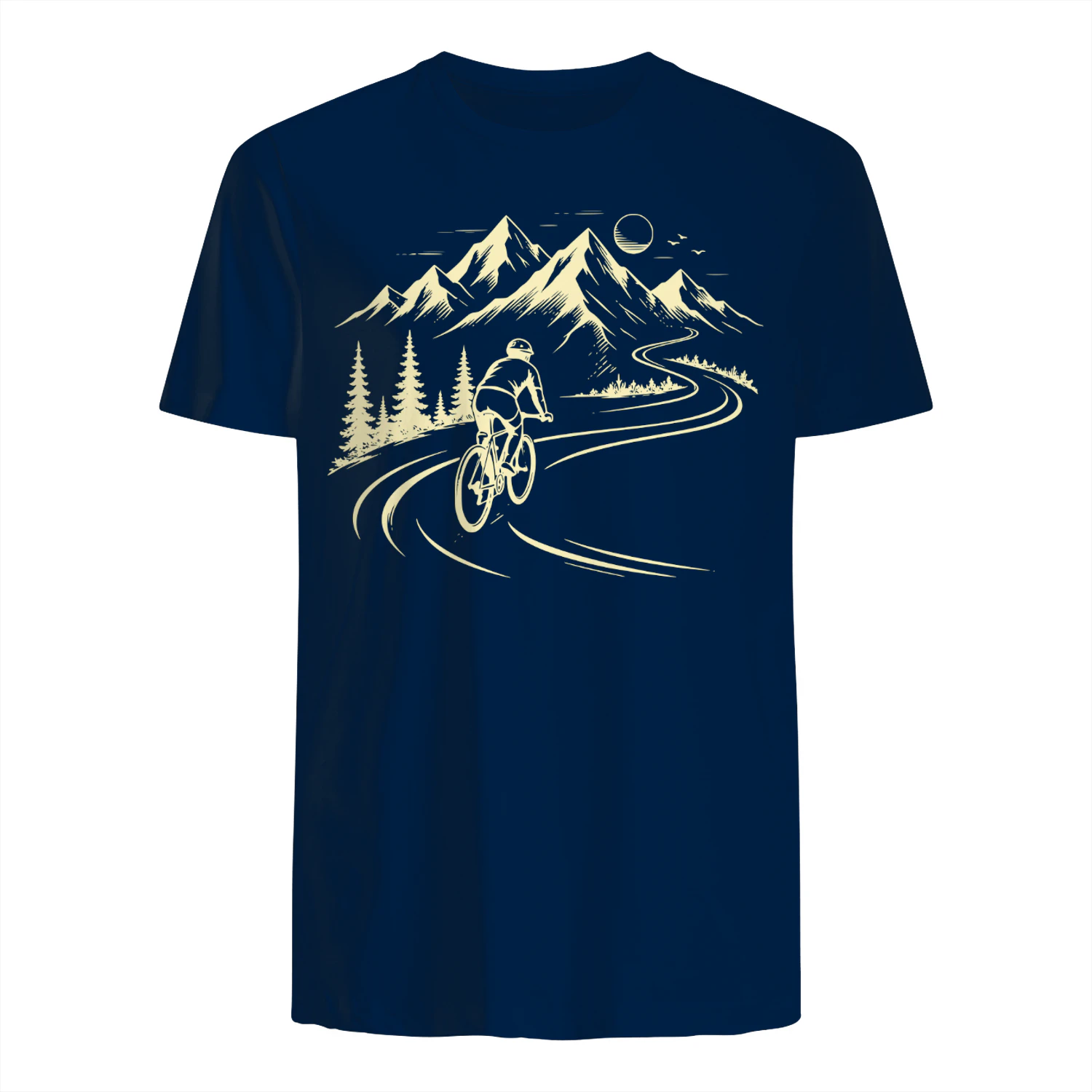 Ride Into The Wild – Mountain Cycling Adventure Graphic Tee Design
