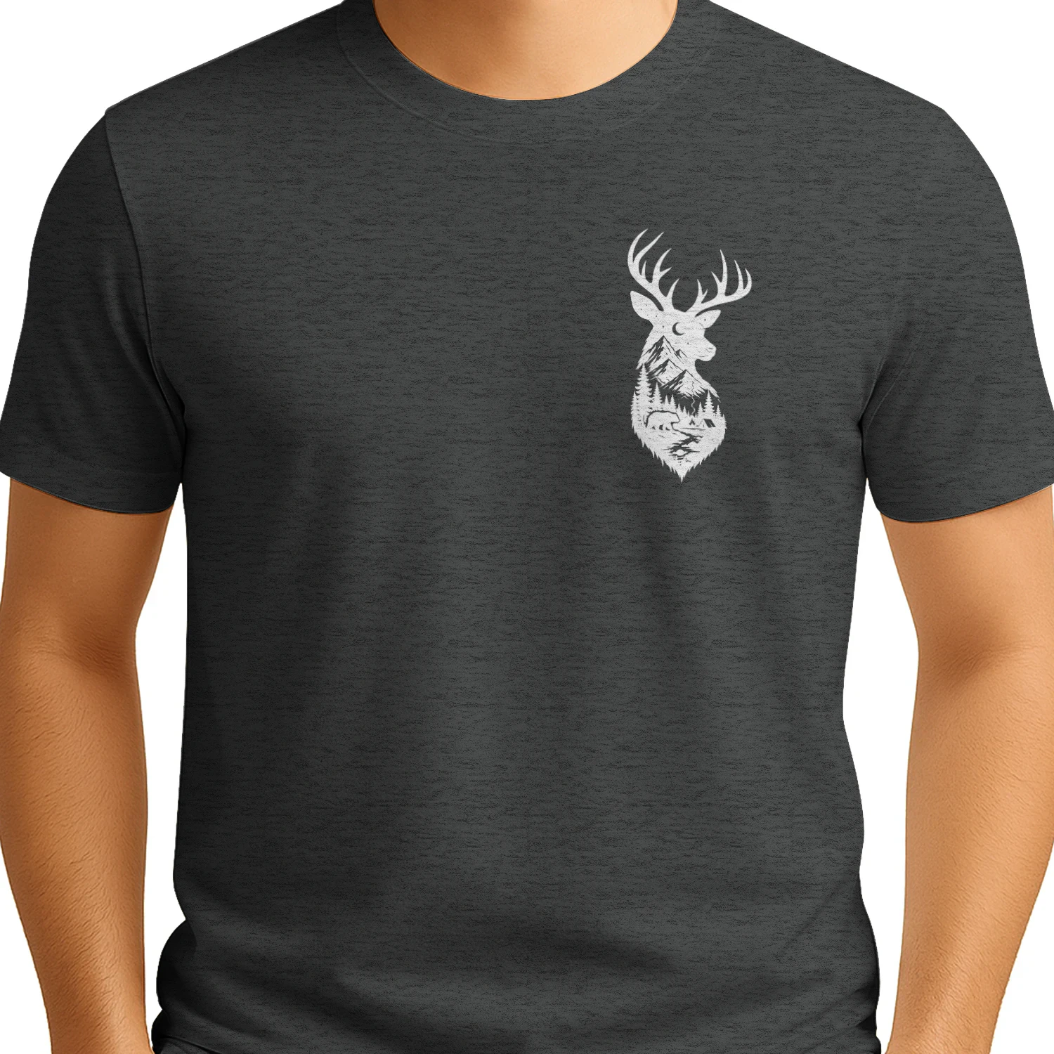The Wild Is Calling – Vintage Wilderness Camping & Deer Graphic Design