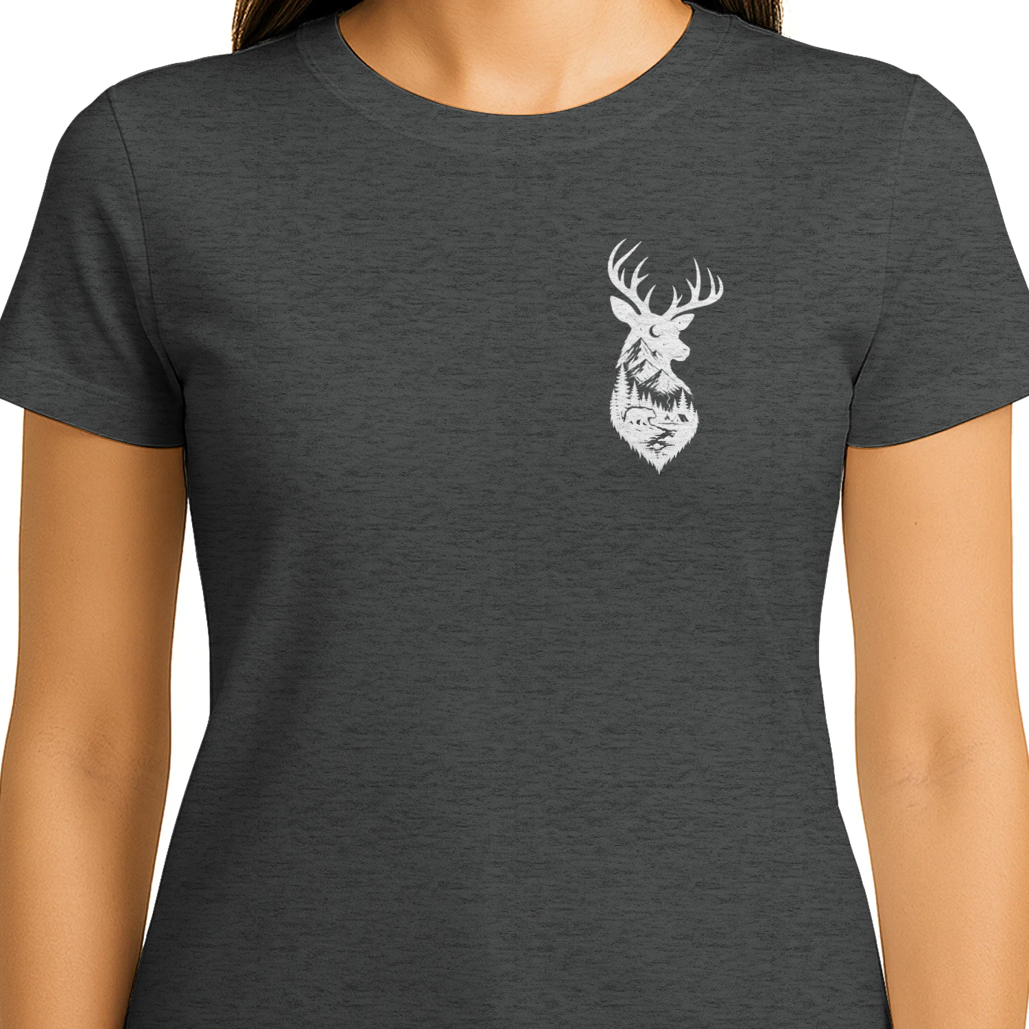 The Wild Is Calling – Vintage Wilderness Camping & Deer Graphic Design