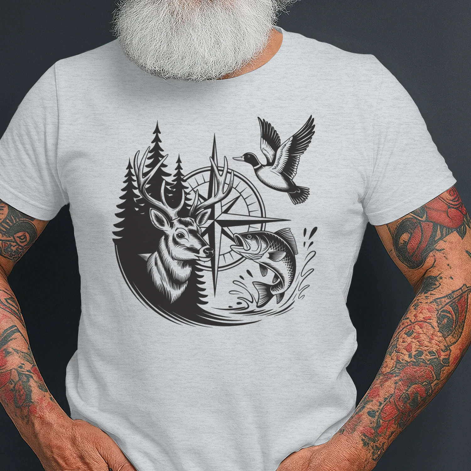Wildlife Compass – Hunting Fishing & Outdoor Adventure Graphic