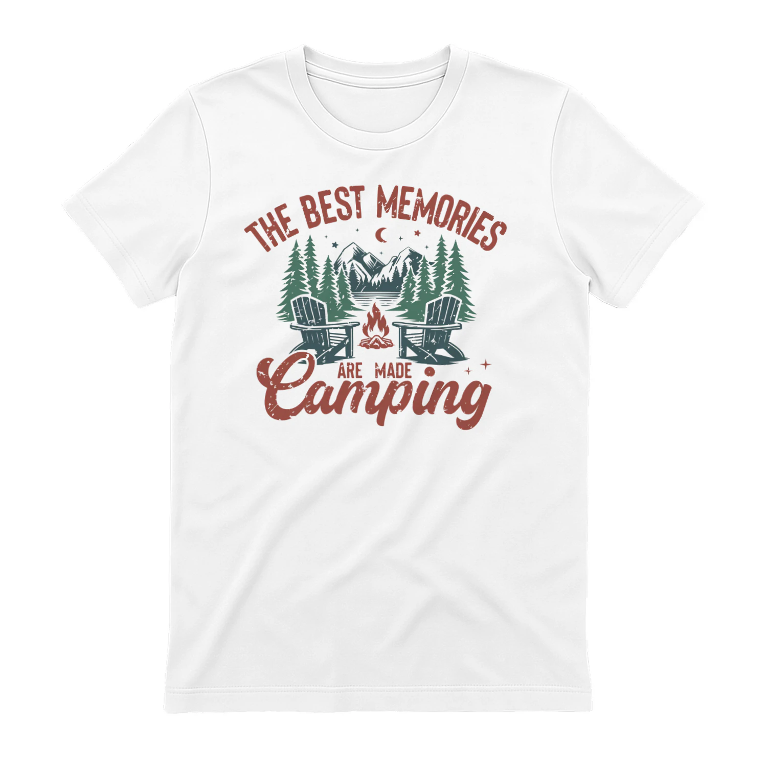 Camping Memories T-Shirt | Outdoor Campfire Adventure Tee | Mountain Nature Graphic Shirt | Hiking & Camping Lover Gift
