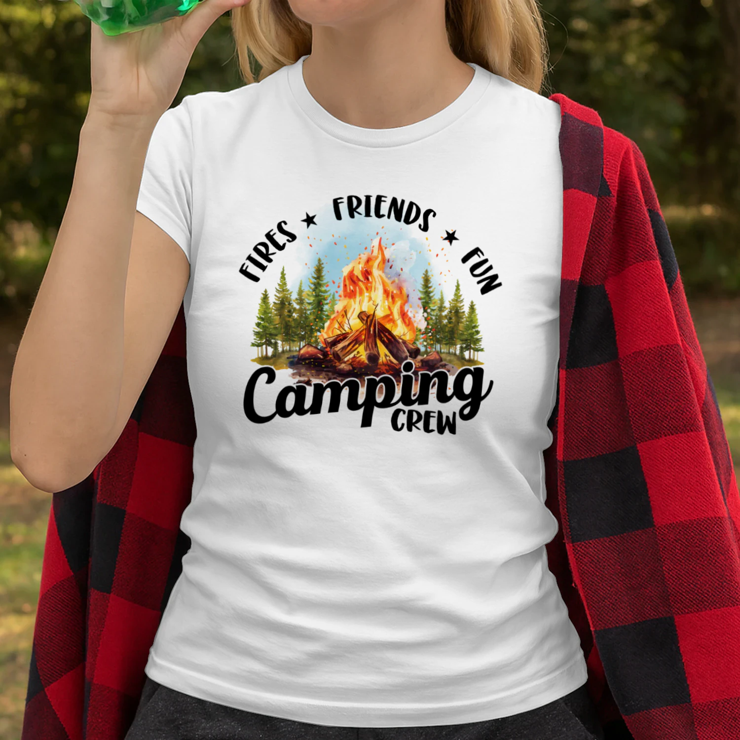 Camping Crew Campfire Shirt | Friends Fires Fun Outdoor Camping T-Shirt for Campers and Nature Lovers