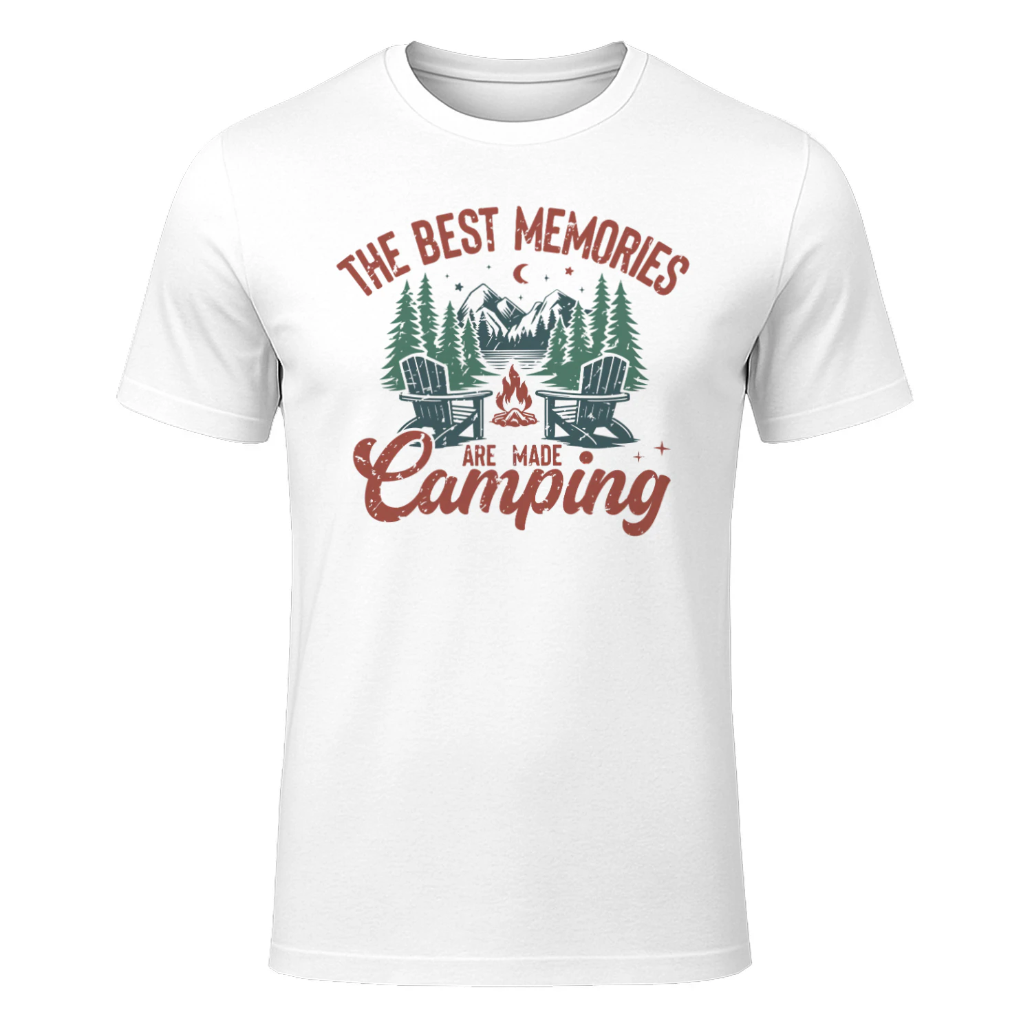 Camping Memories T-Shirt | Outdoor Campfire Adventure Tee | Mountain Nature Graphic Shirt | Hiking & Camping Lover Gift
