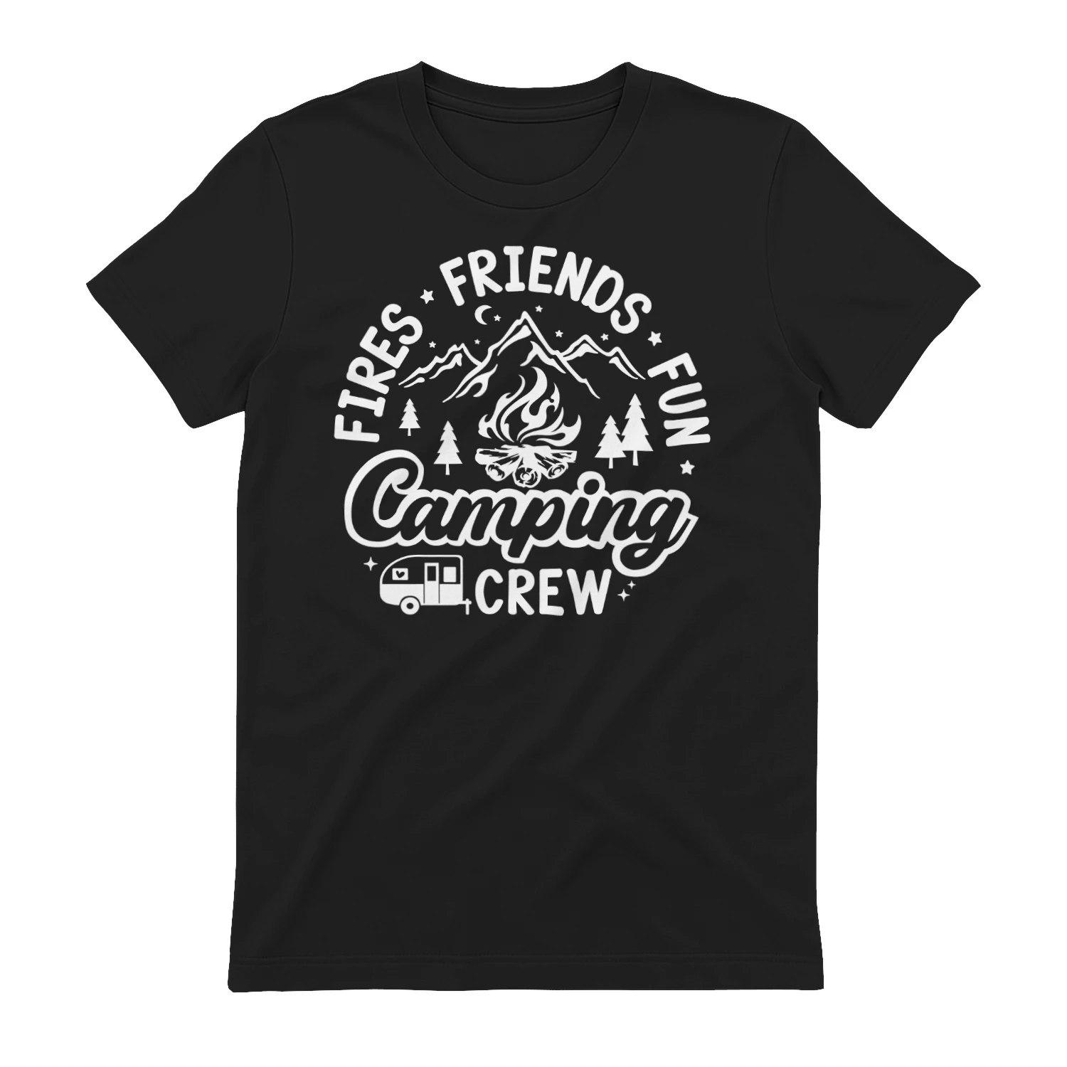 Friends Fires Fun Outdoor Camping T-Shirt for Campers and Nature Lovers