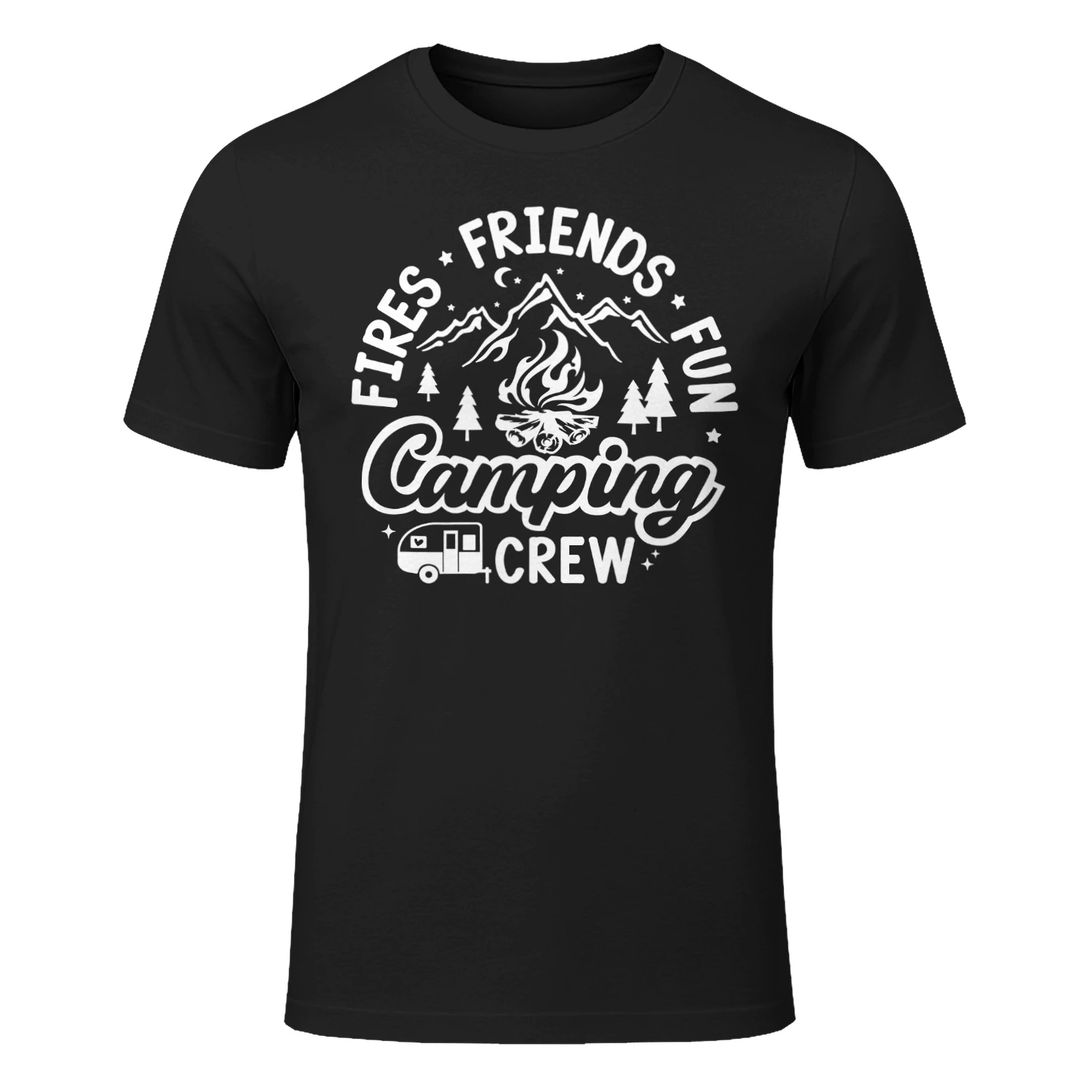 Friends Fires Fun Outdoor Camping T-Shirt for Campers and Nature Lovers