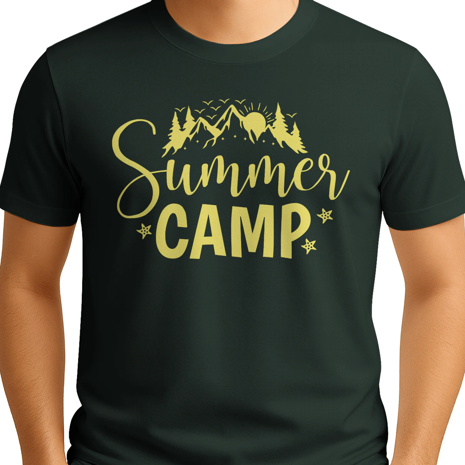 Summer Camp Mountain T-Shirt | Outdoor Adventure Graphic Tee | Camping Nature Lover Shirt | Hiking Wilderness Design