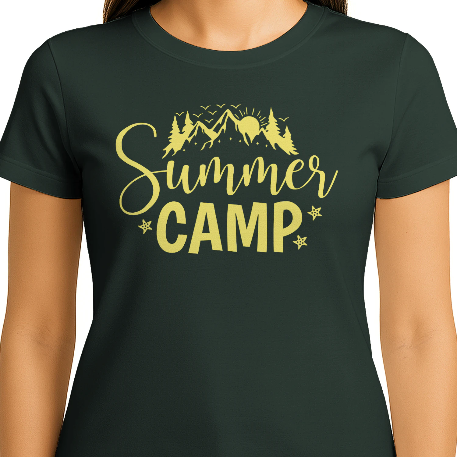 Summer Camp Mountain T-Shirt | Outdoor Adventure Graphic Tee | Camping Nature Lover Shirt | Hiking Wilderness Design