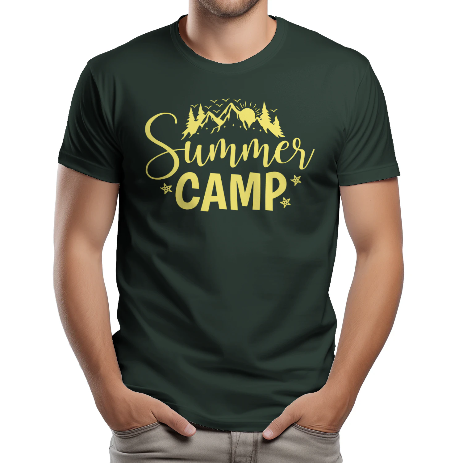 Summer Camp Mountain T-Shirt | Outdoor Adventure Graphic Tee | Camping Nature Lover Shirt | Hiking Wilderness Design