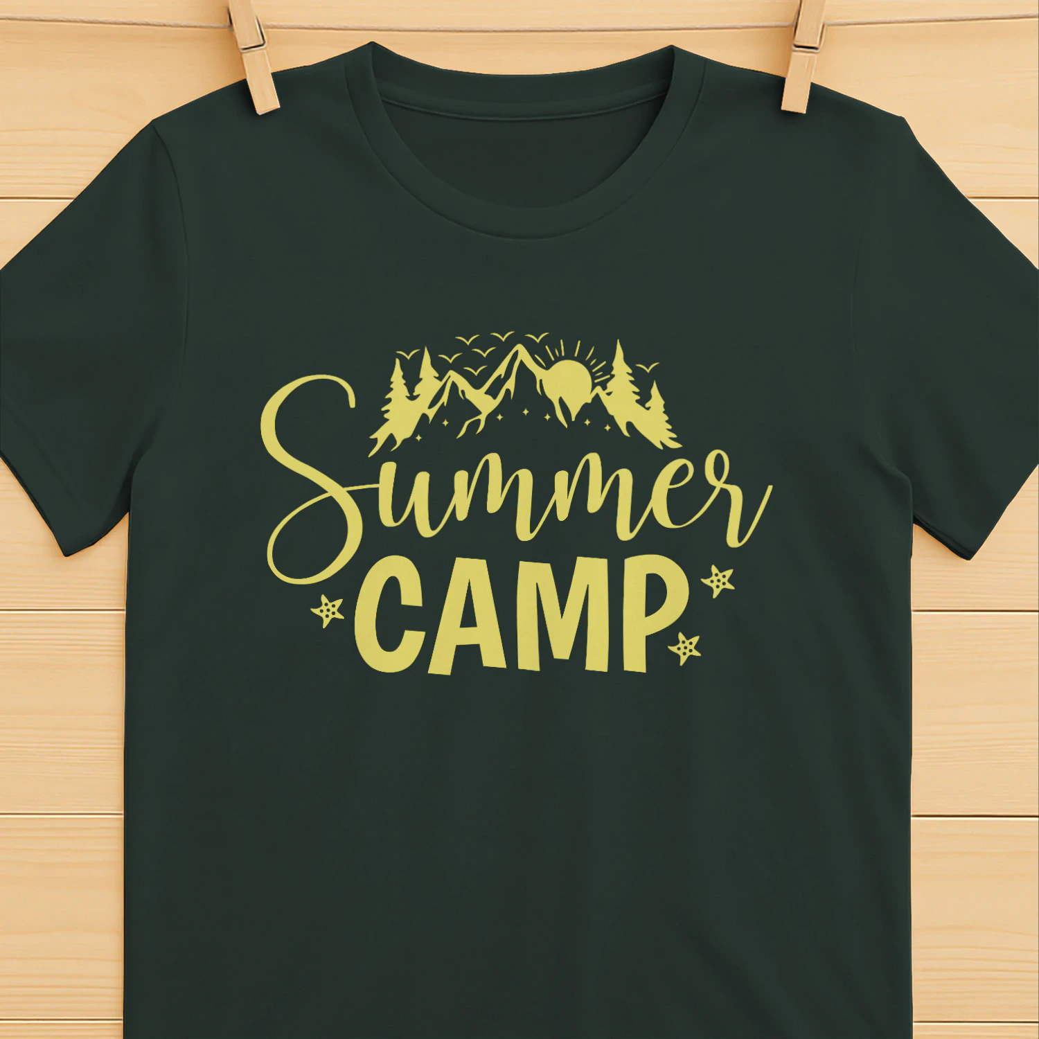 Summer Camp Mountain T-Shirt | Outdoor Adventure Graphic Tee | Camping Nature Lover Shirt | Hiking Wilderness Design