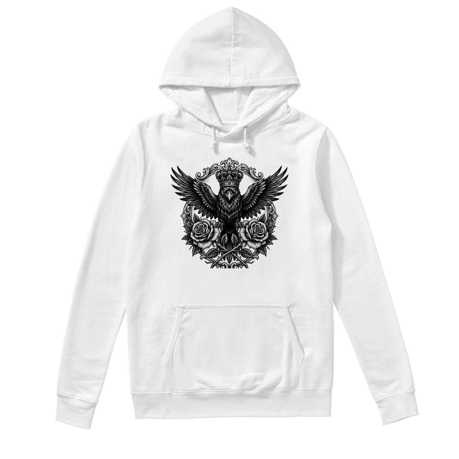 Crowned Raven Roses T-Shirt – Dark Floral