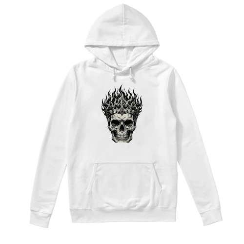 Crowned Flaming Skull T-Shirt – Gothic