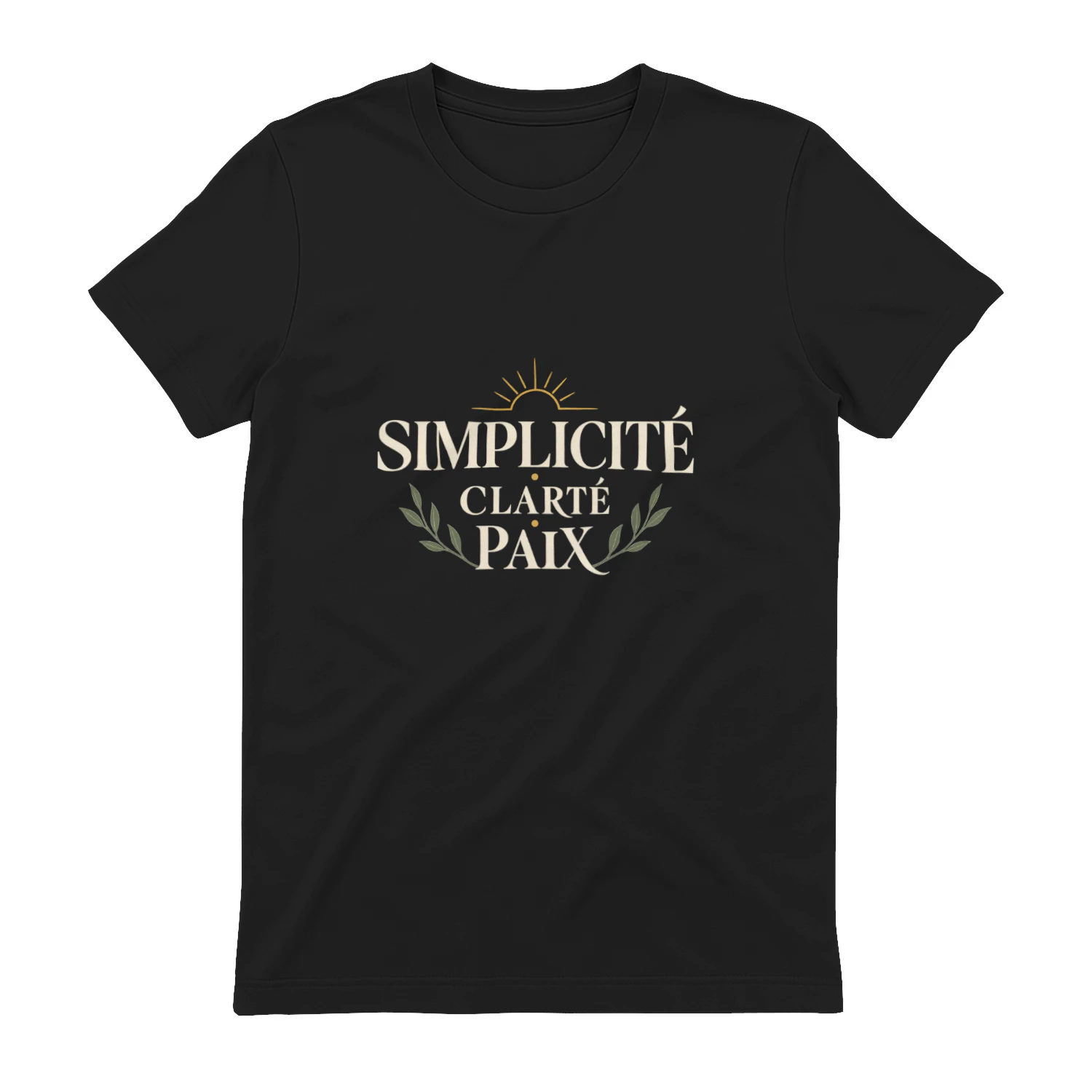 T-shirt Unisexe « Simplicité, Clarté, Paix »
