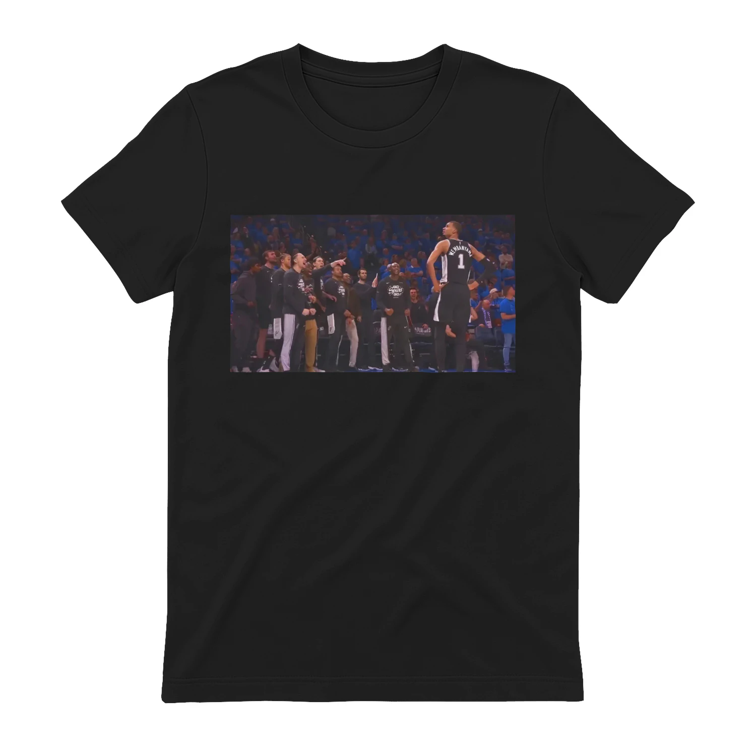 Wembanyama Spurs Game 1 Win vs Thunder Bench Reaction Shirt