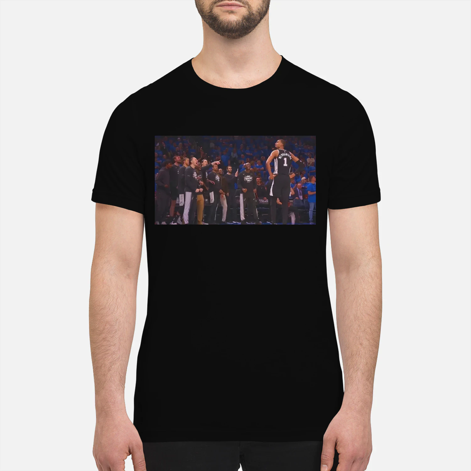 Wembanyama Spurs Game 1 Win vs Thunder Bench Reaction Shirt