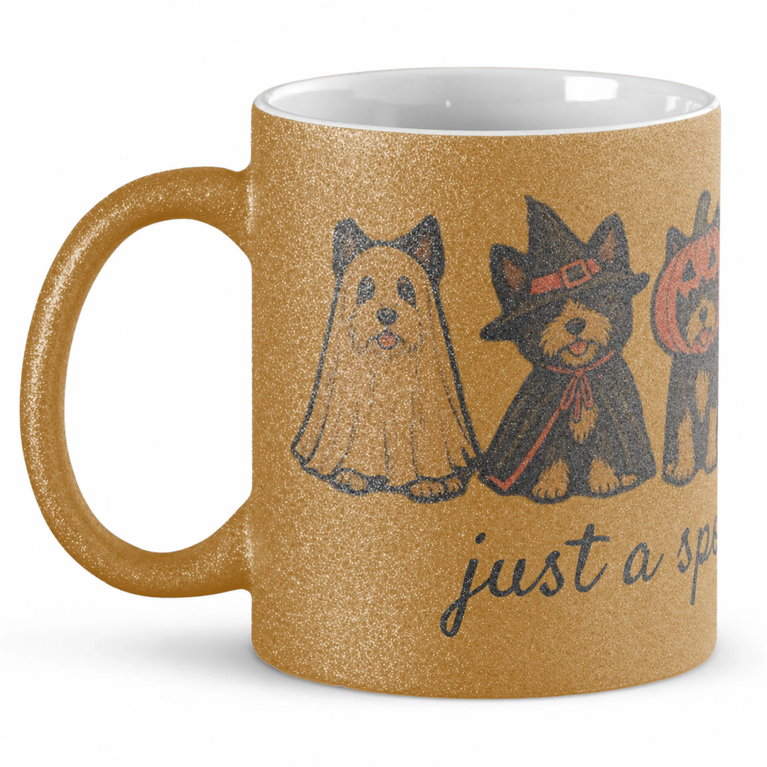 Glitter Mug 11oz spooky terrier
