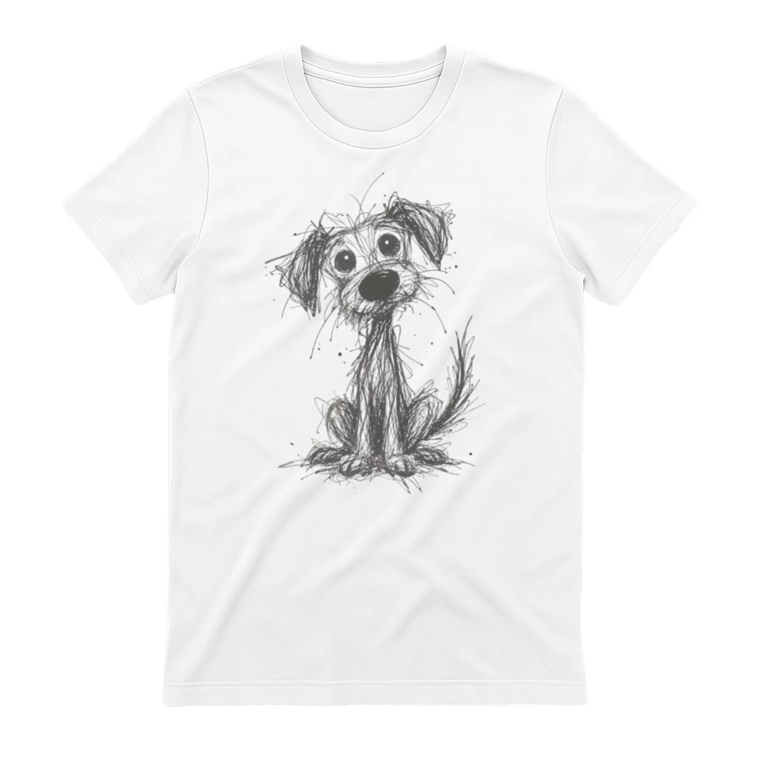 Cute Scruffy Dog Cartoon Funny Puppy Lover T-Shirt
