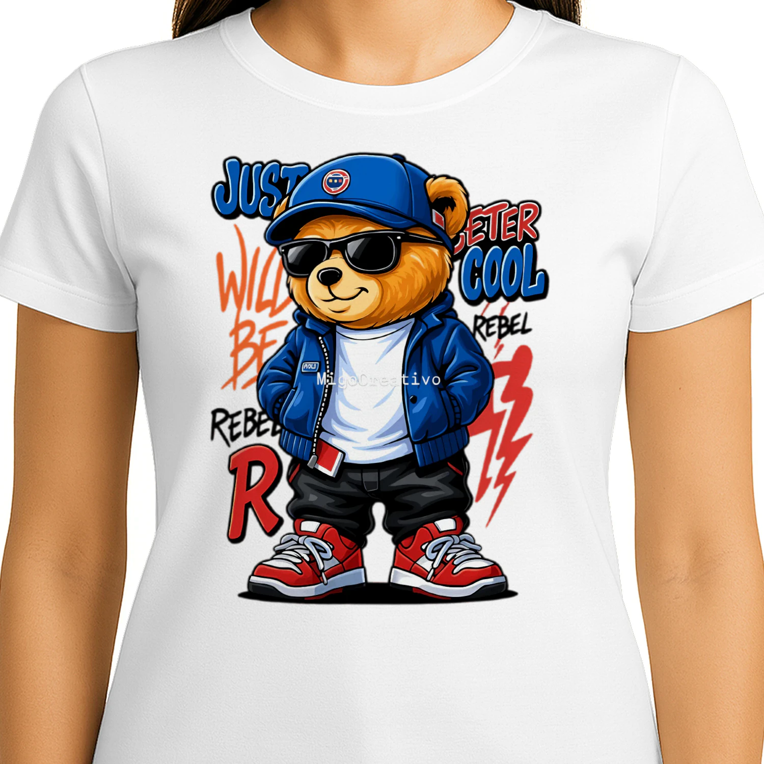 Cool Streetwear Bear Graphic T-Shirt | Hip Hop Cartoon Teddy in Urban Style