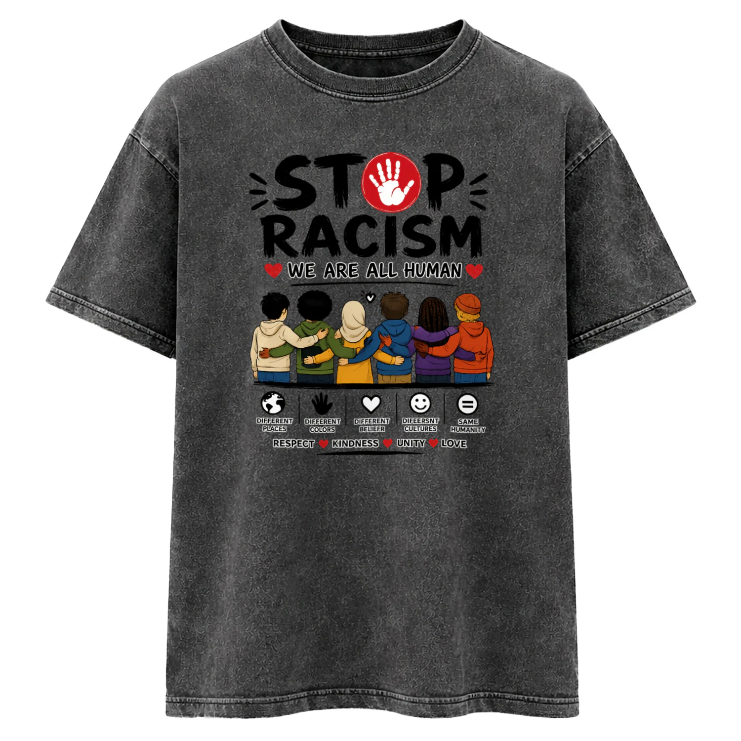 Stop Racism We Are All Human Diversity Unity T-Shirt