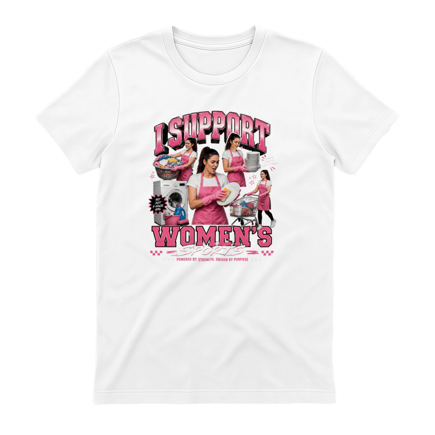 Women’s Sports Funny Housework T-Shirt – Empowered Women Retro Vintage Graphic Tee