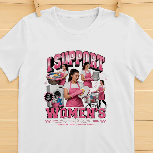Women’s Sports Funny Housework T-Shirt – Empowered Women Retro Vintage Graphic Tee