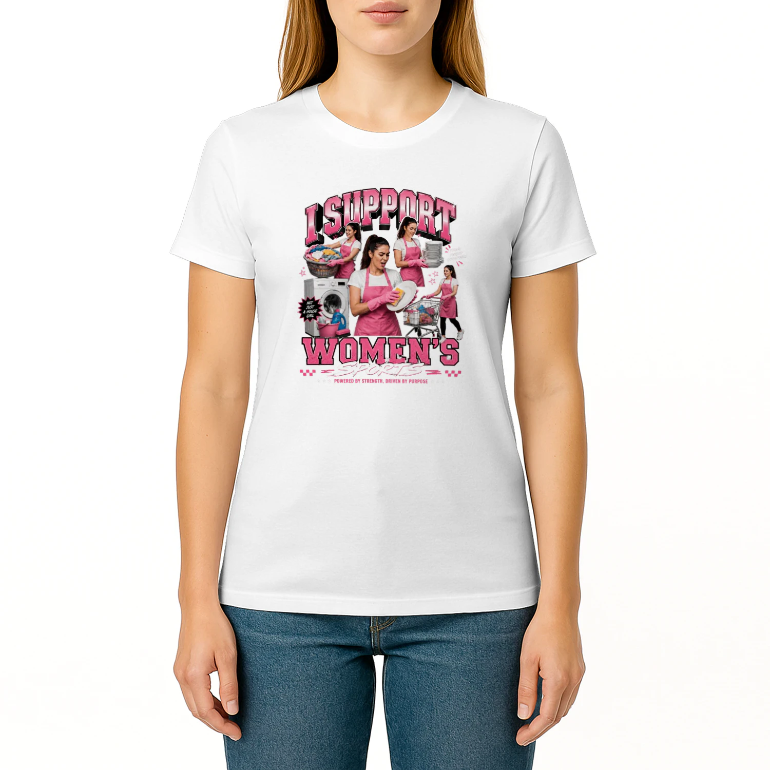 Women’s Sports Funny Housework T-Shirt – Empowered Women Retro Vintage Graphic Tee