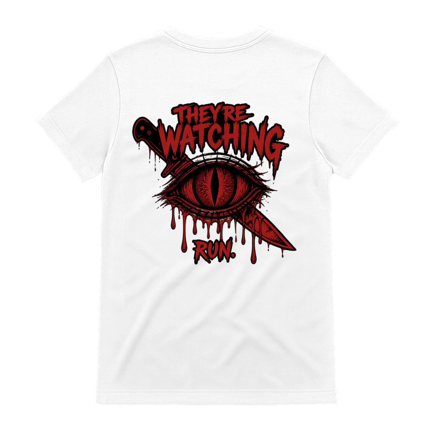 They're Watching Slasher Eye T-Shirt | Aggressive Horror Streetwear Tee