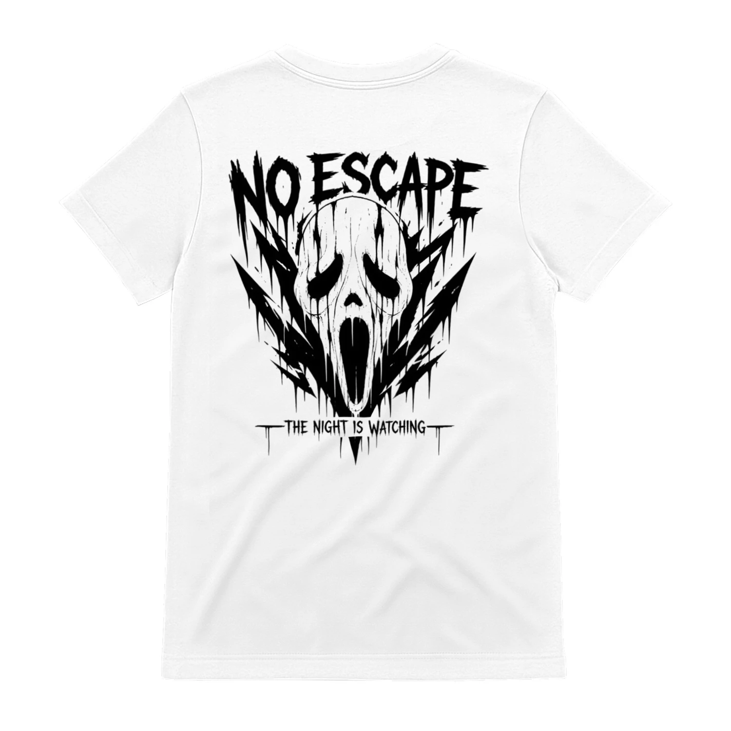 No Escape Horror Mask T-Shirt | Aggressive Dark Aesthetic Streetwear Tee