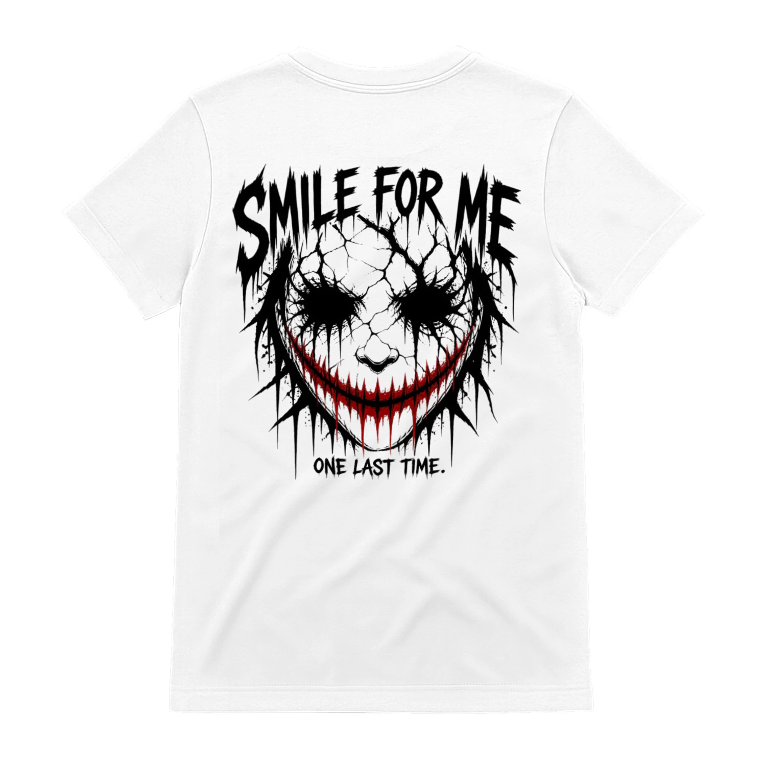 Smile For Me Twisted Face Horror T-Shirt | Aggressive Dark Streetwear Tee