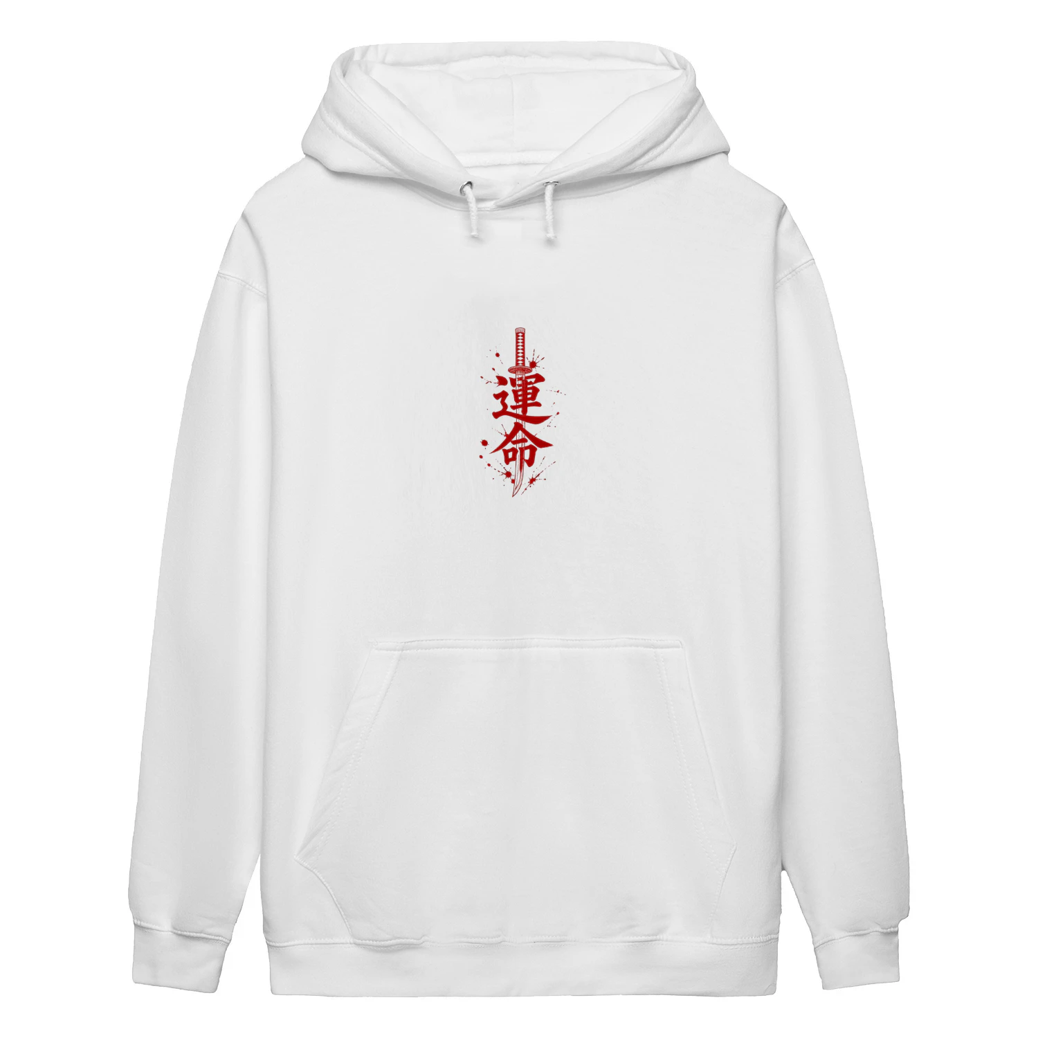 Destiny Katana Japanese Kanji Hoodie | Minimalist Streetwear Winter Unisex Sweatshirt