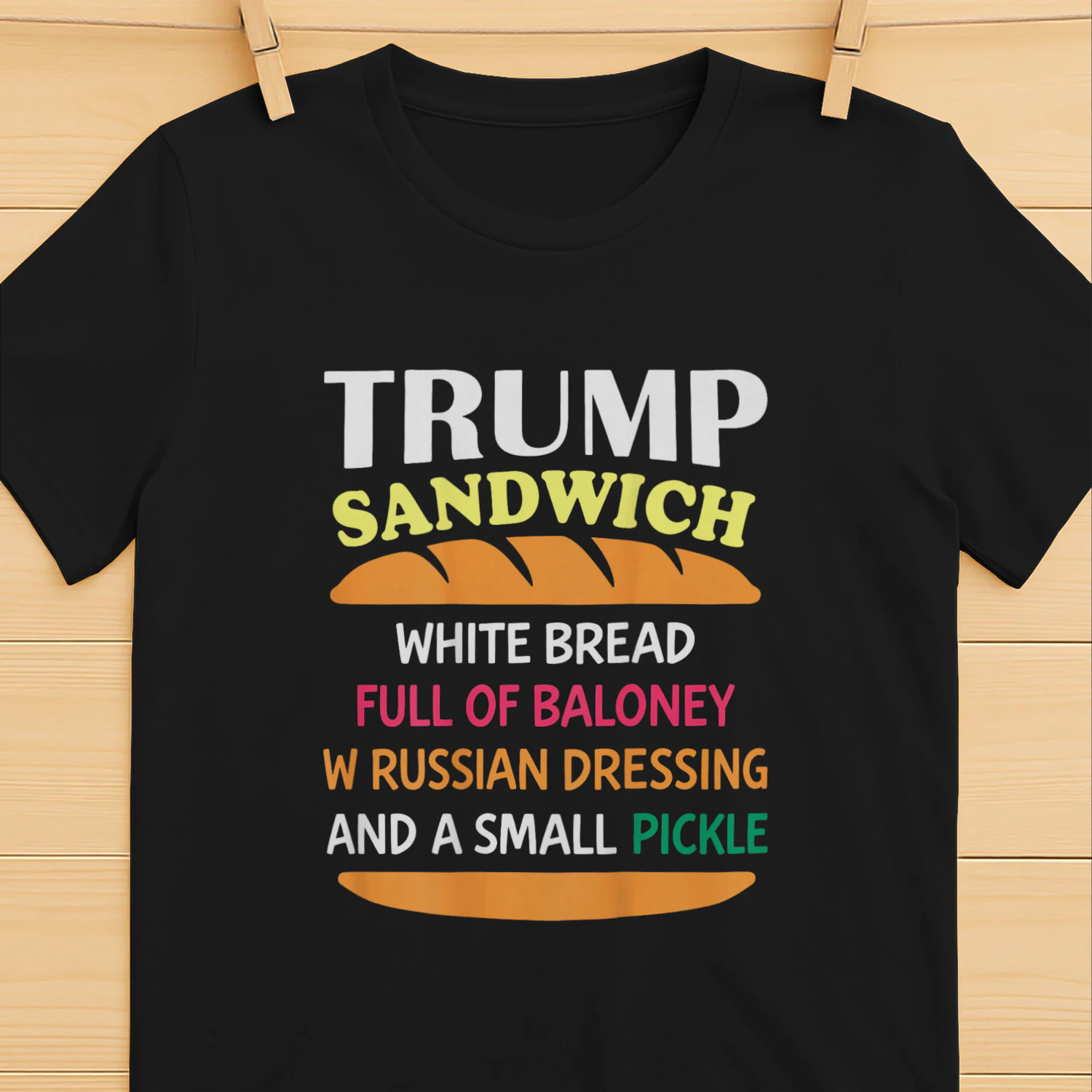 Trump Sandwich White Bread Funny Shirt