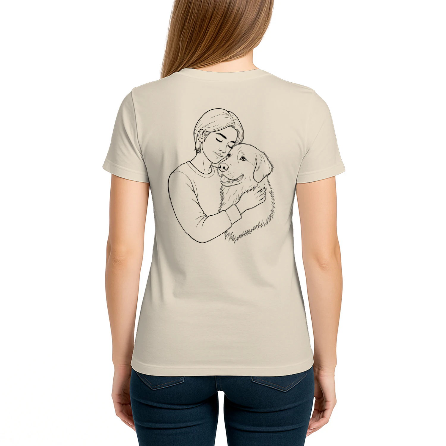 Freund fürs Leben - Minimalistisches T-Shirt (Backprint)