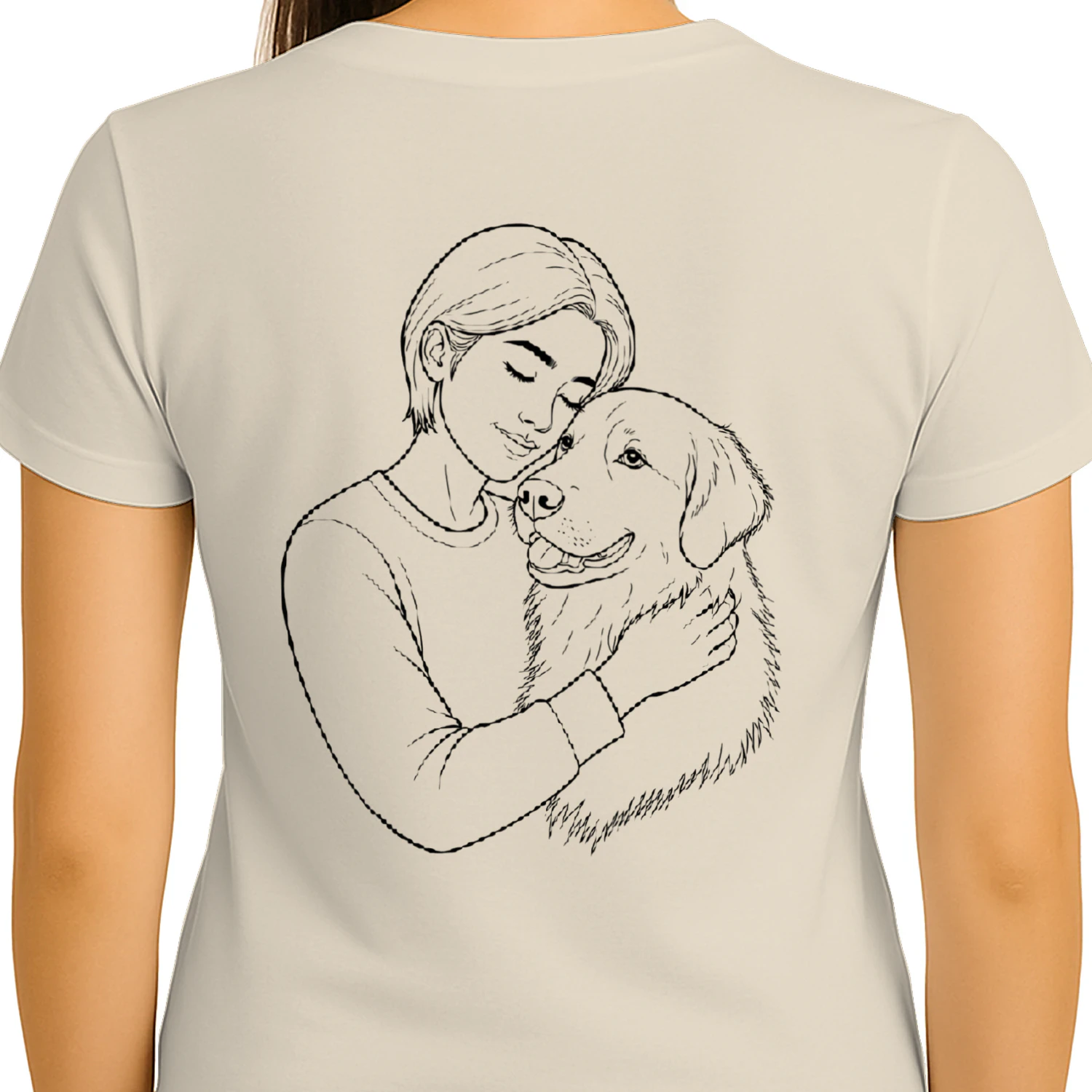 Freund fürs Leben - Minimalistisches T-Shirt (Backprint)