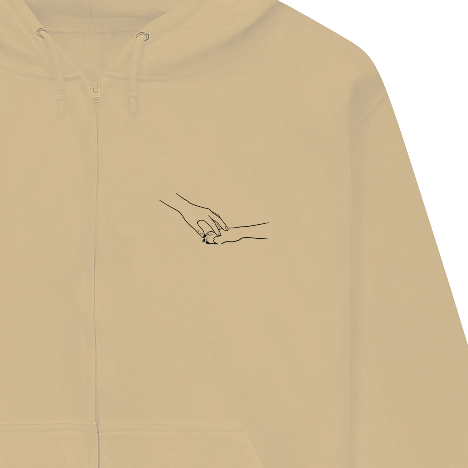 Pfotenliebe - Minimalistischer Zip-Hoodie (Backprint)