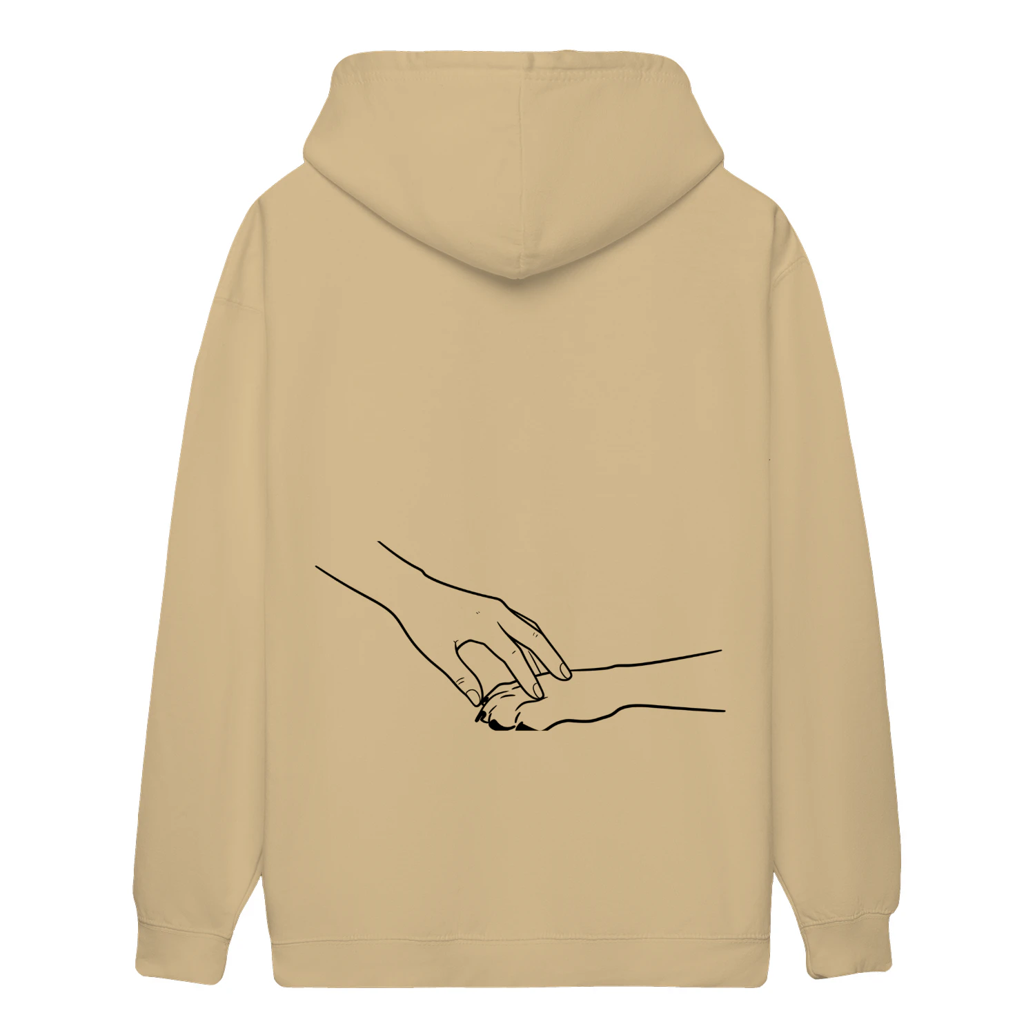 Pfotenliebe - Minimalistischer Zip-Hoodie (Backprint)