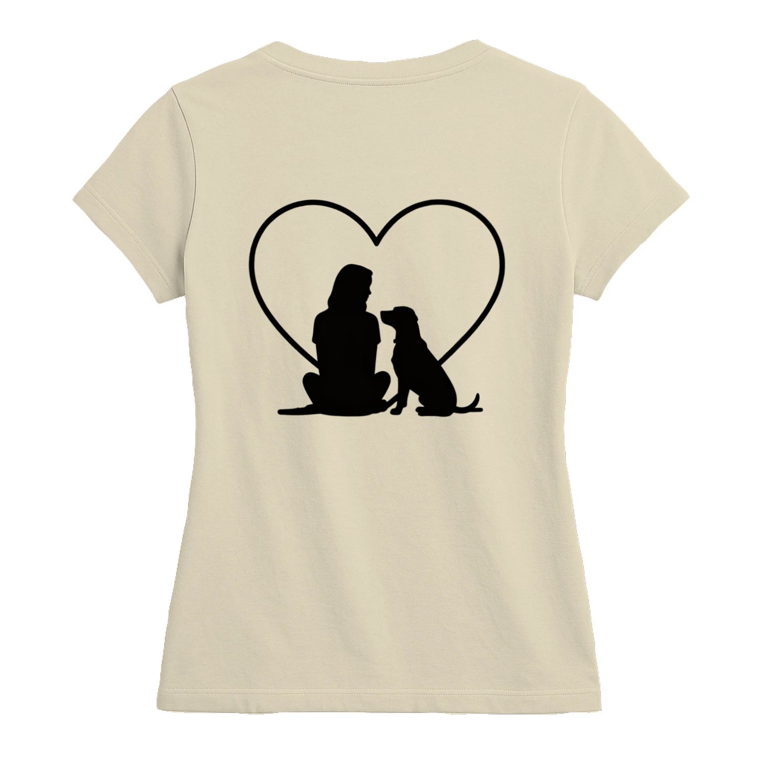Herzverbunden - Minimalistisches T-Shirt (Backprint)