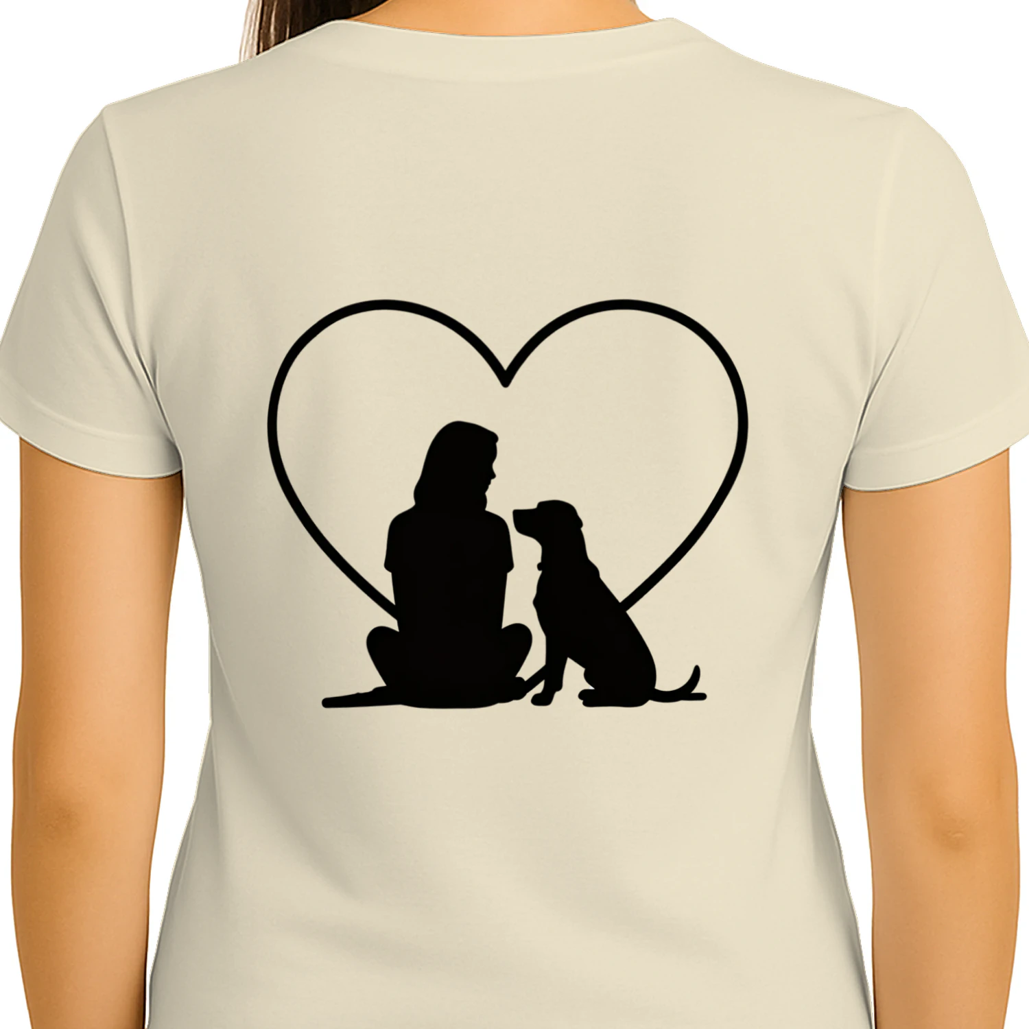 Herzverbunden - Minimalistisches T-Shirt (Backprint)