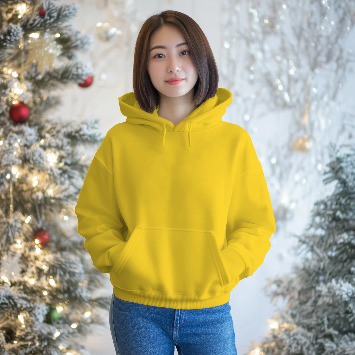 Hand in Hand - Minimalistischer Hoodie (Backprint)