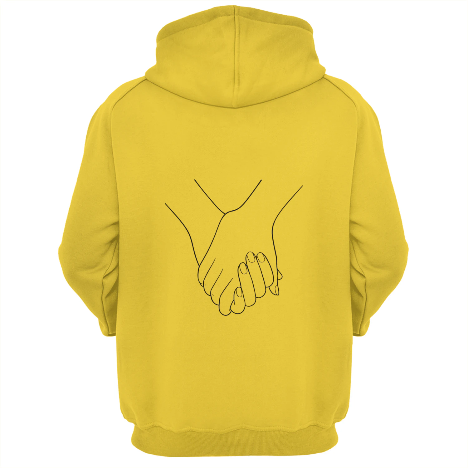 Hand in Hand - Minimalistischer Hoodie (Backprint)