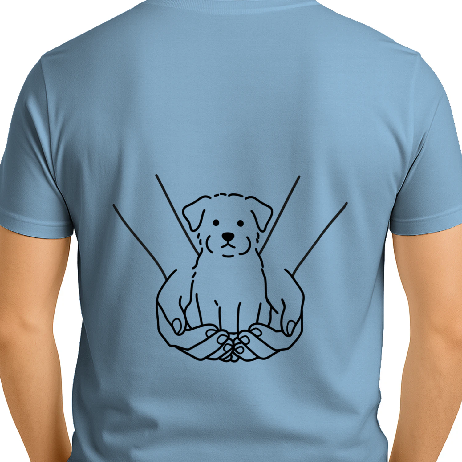Geborgenheit - Minimalistisches T-Shirt (Backprint)