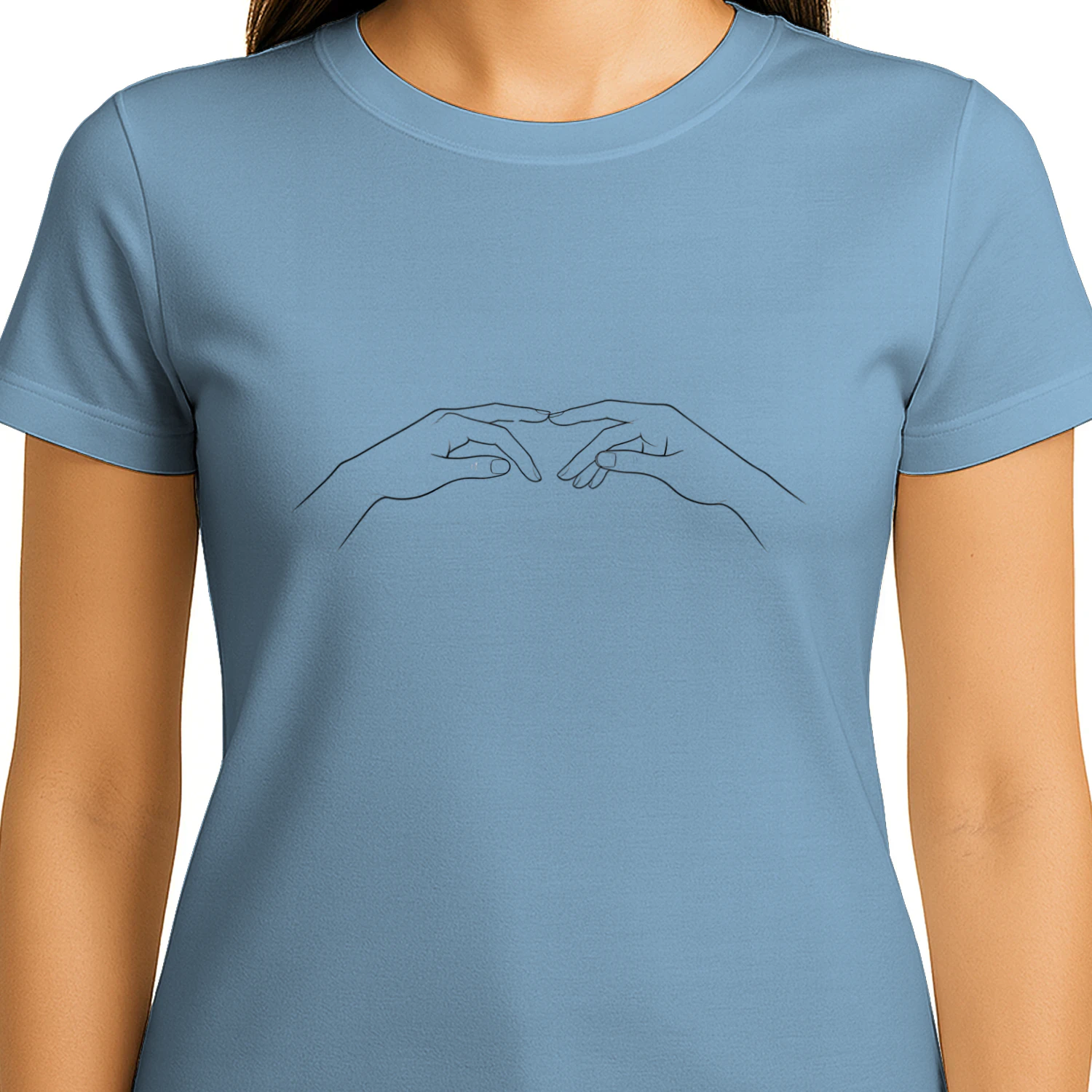 Hand in Hand - Minimalistisches T-Shirt