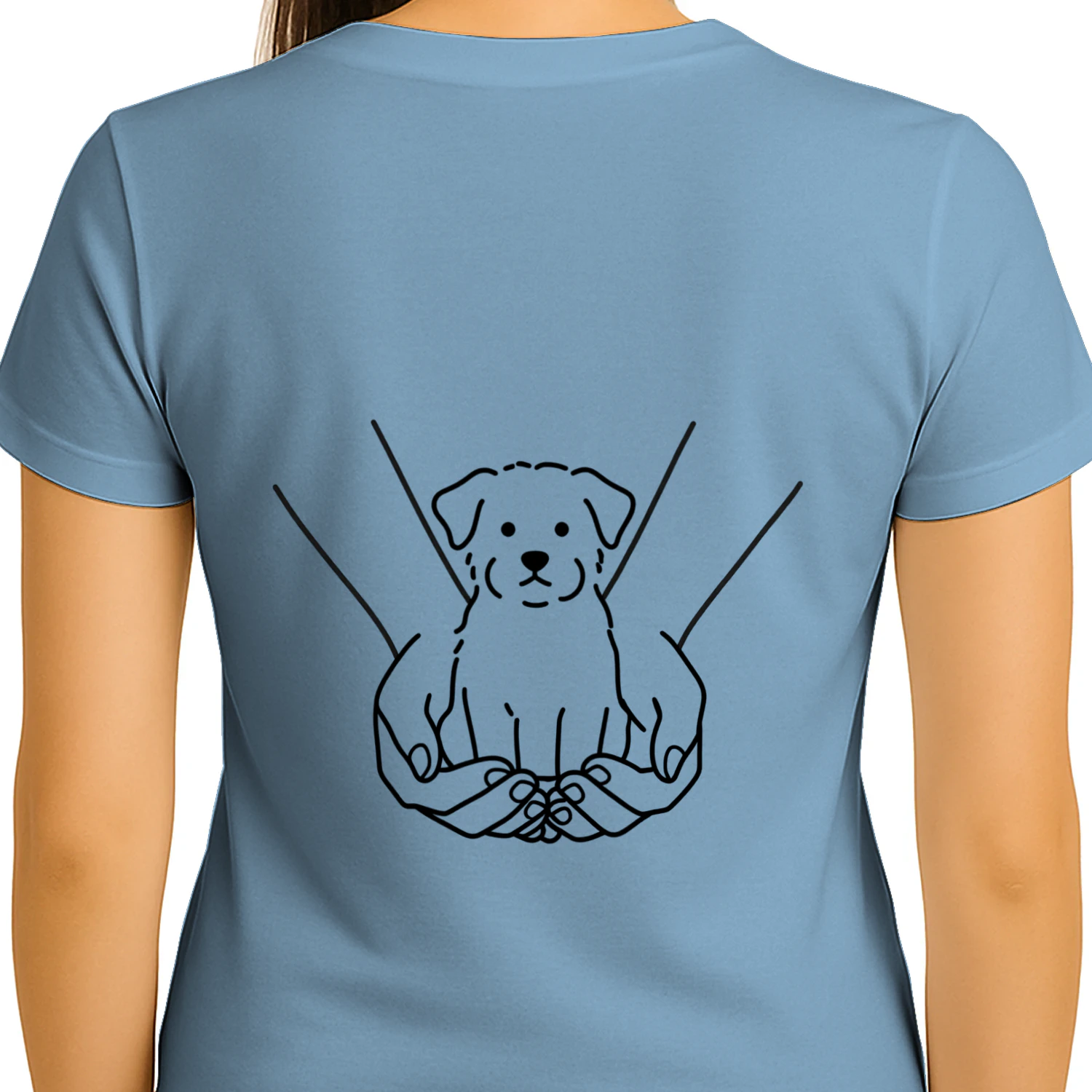 Geborgenheit - Minimalistisches T-Shirt (Backprint)