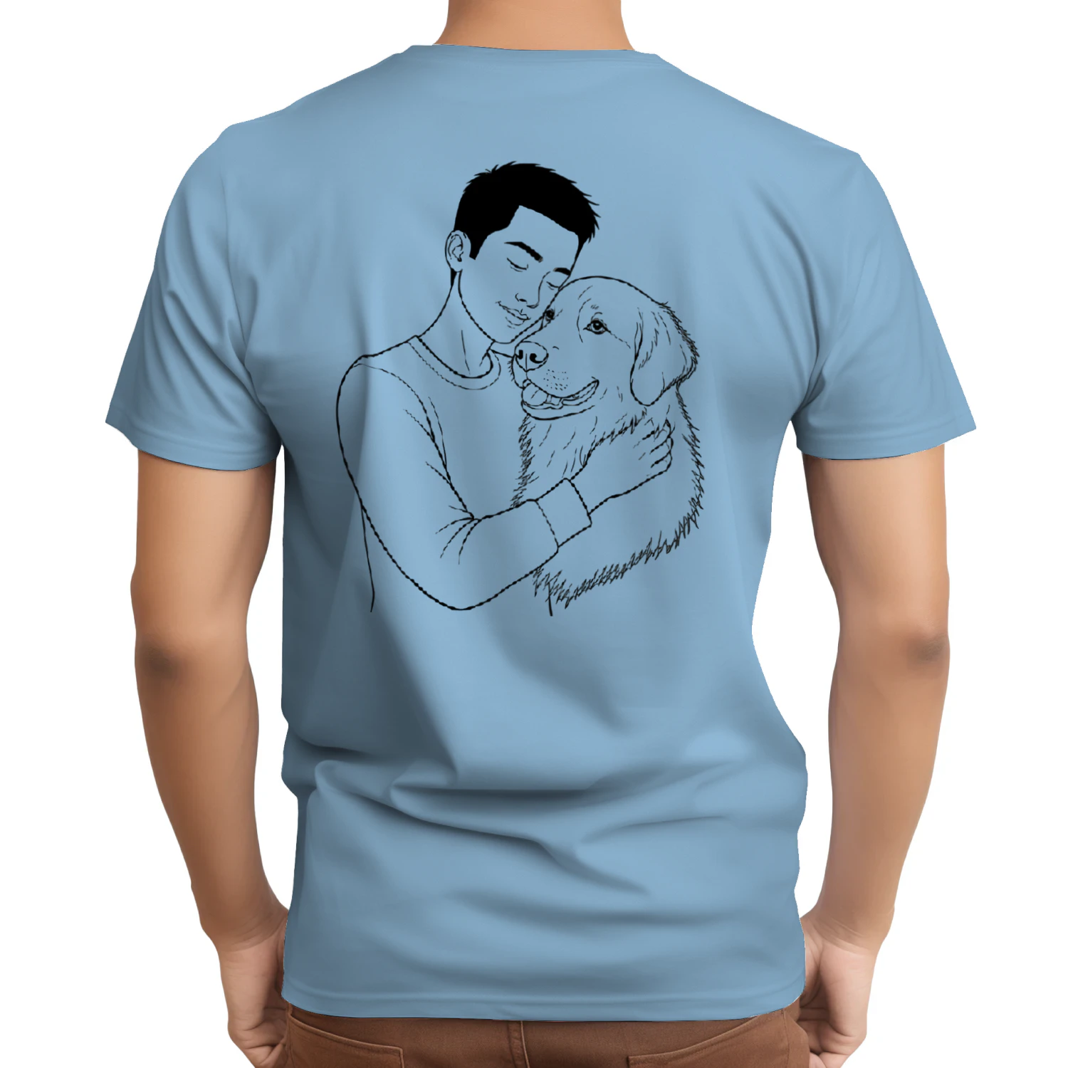 Treuer Begleiter - Minimalistisches T-Shirt (Backprint)