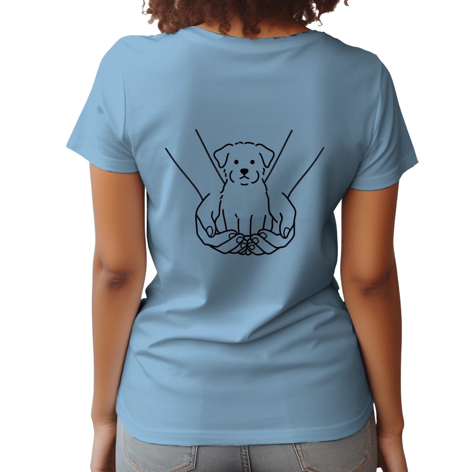 Geborgenheit - Minimalistisches T-Shirt (Backprint)