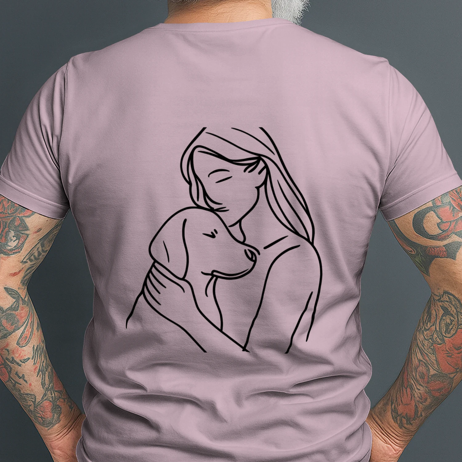 Treue Seele - Minimalistisches T-Shirt (Backprint)